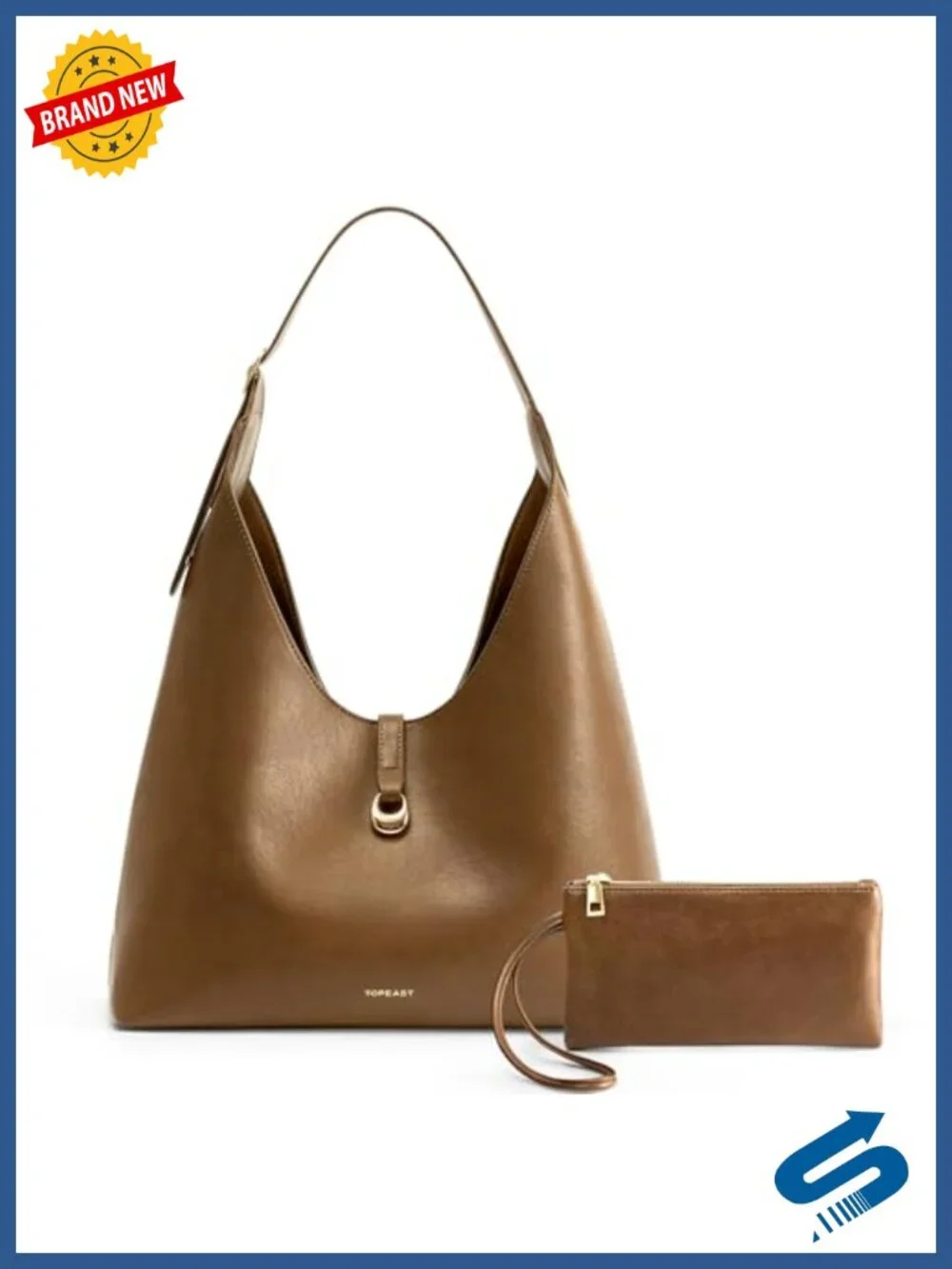 Slouchy Hobo Bag for Women Large Shoulder Handbag with Wallet PU Leather Tote